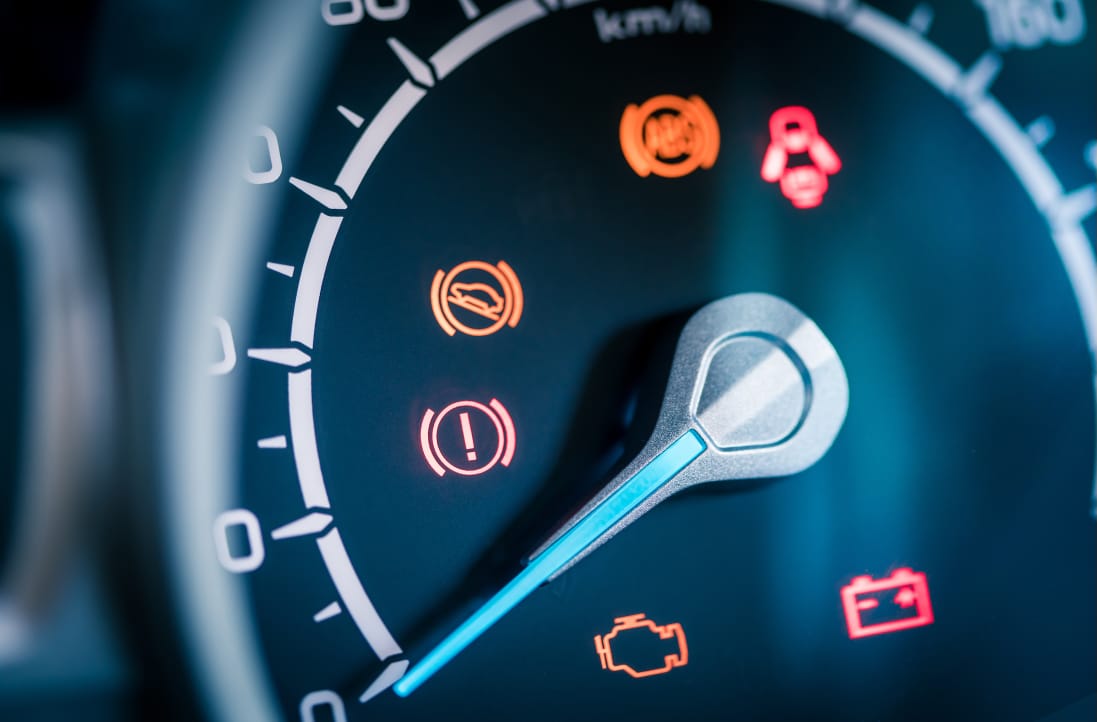 Green/Blue warning lights on dashboard